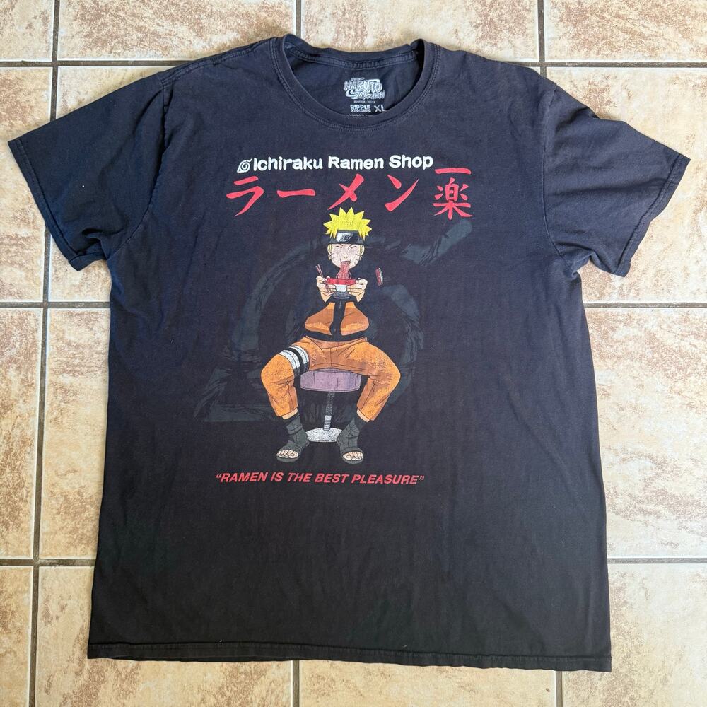 Naruto 2002 ICHIRAKU RAMEN Noodle‎ Shop Ramen Is the Best Pleasure Shirt Size XL